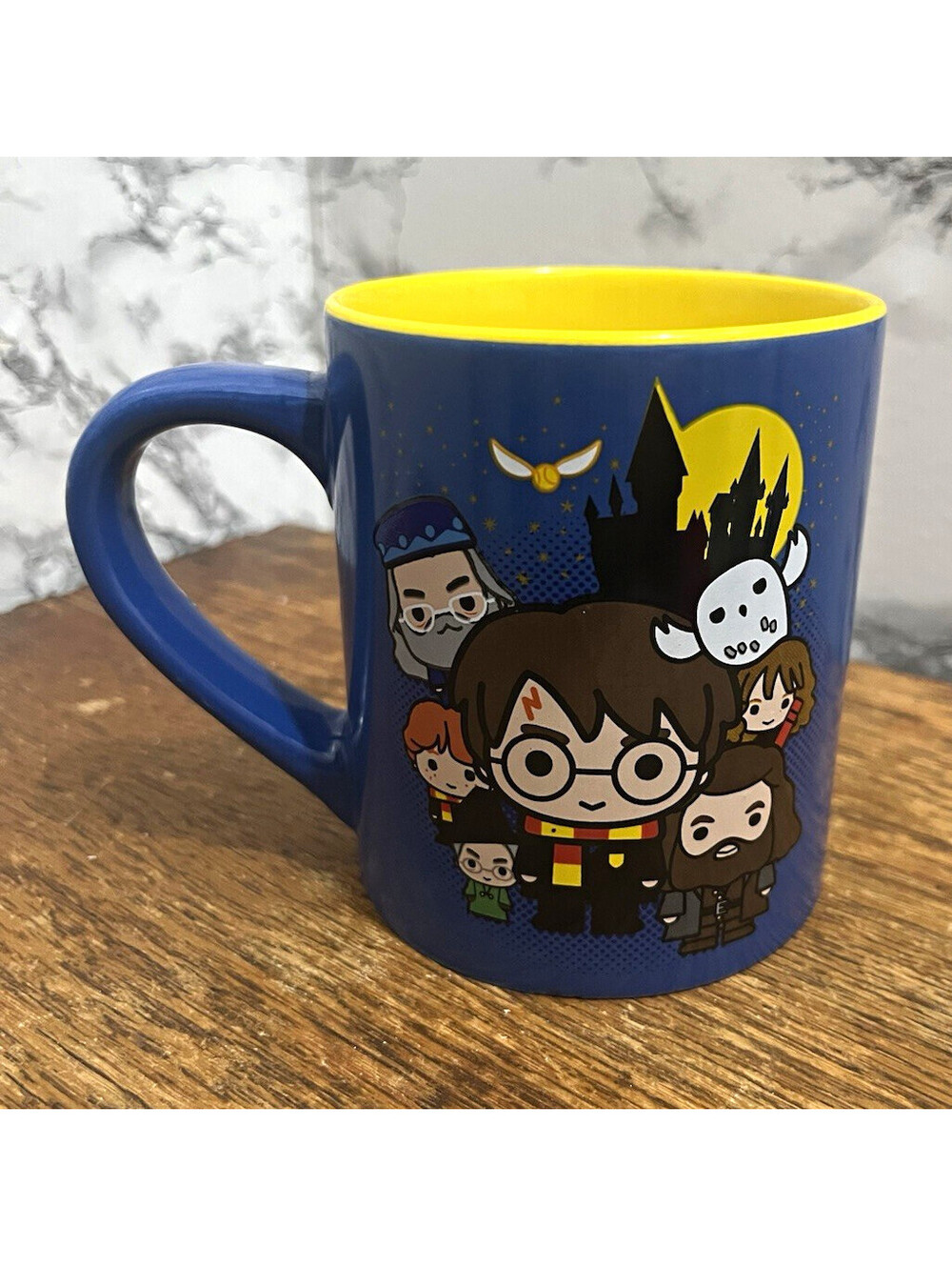 Silver Buffalo Harry Potter Characters Blue/Yellow 14 oz Ceramic Mug